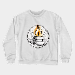 Cozy Candlelit Coffee Art No. 609 Crewneck Sweatshirt